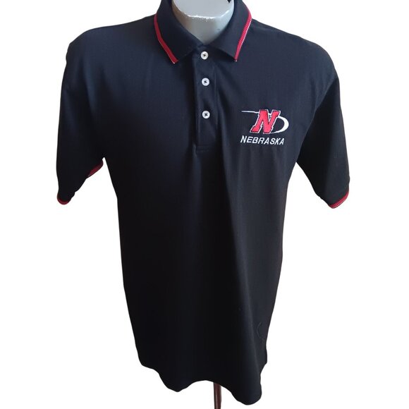 Nebraska Huskers Football Big Red Men's Small Polo Shirt Polo Shirt Embroidered - Picture 1 of 5